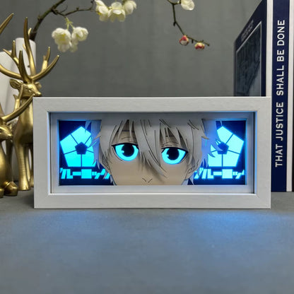 Manga Lightbox Table Desk Lamp Paper Cut Shadow Box Blue Lock Seishiro Nagi for Room Decor Anime Blue Lock Light Box Eyes Face