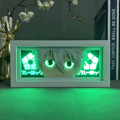 Manga Lightbox Table Desk Lamp Paper Cut Shadow Box Blue Lock Seishiro Nagi for Room Decor Anime Blue Lock Light Box Eyes Face