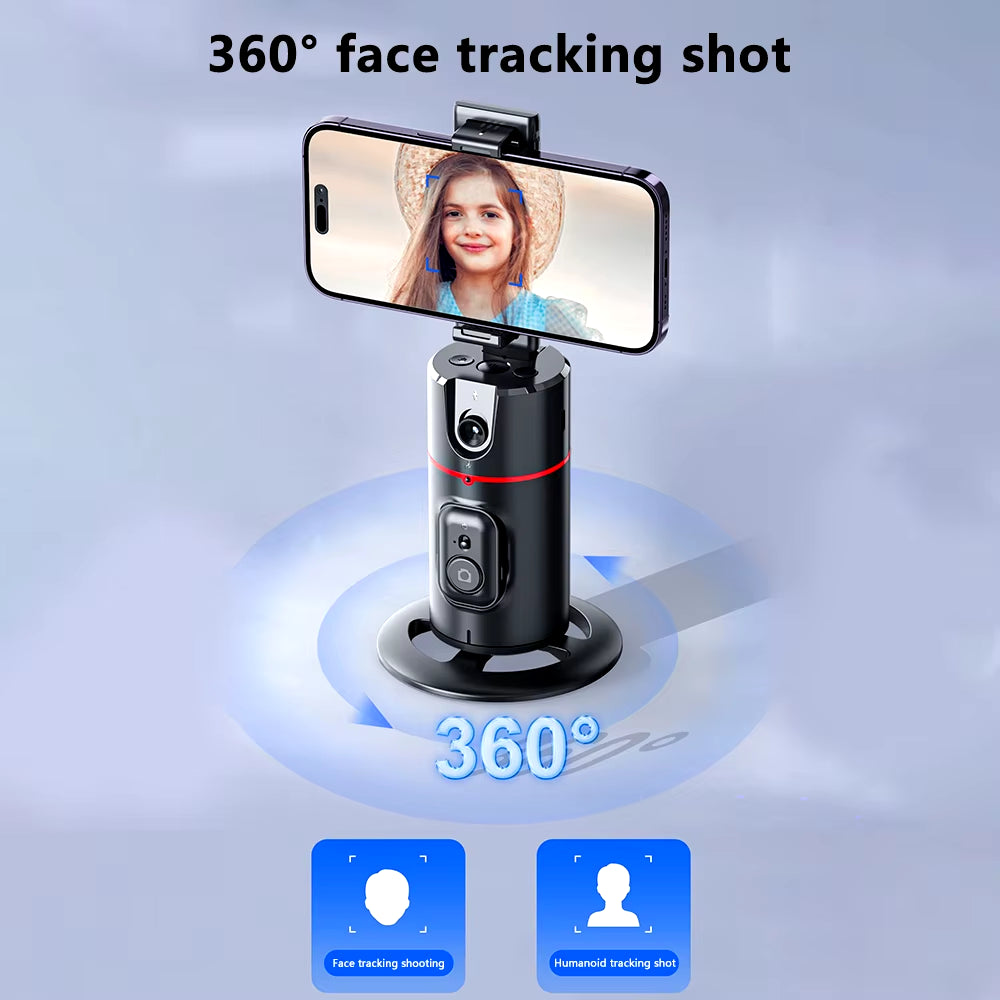 Auto Tracking Smart Shoot Robot Cameraman 360 Face Phone Holde AI Shooting Selfie Stick Gimbal Stabilizer for Vlog Live Video