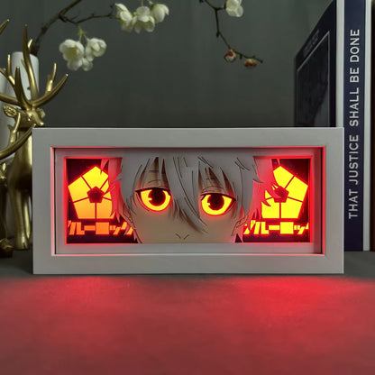 Manga Lightbox Table Desk Lamp Paper Cut Shadow Box Blue Lock Seishiro Nagi for Room Decor Anime Blue Lock Light Box Eyes Face